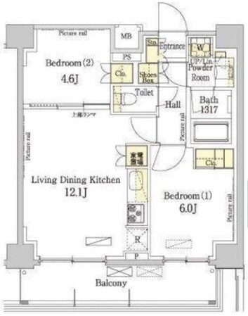 パークアクシス錦糸町・親水公園の物件間取画像